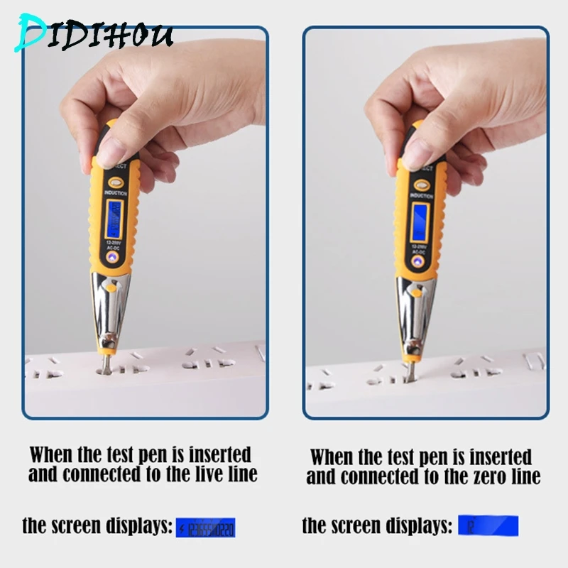 DIDIHOU детектор электроэнергии тестер ручка зонд Электрический цифровой вольтметр