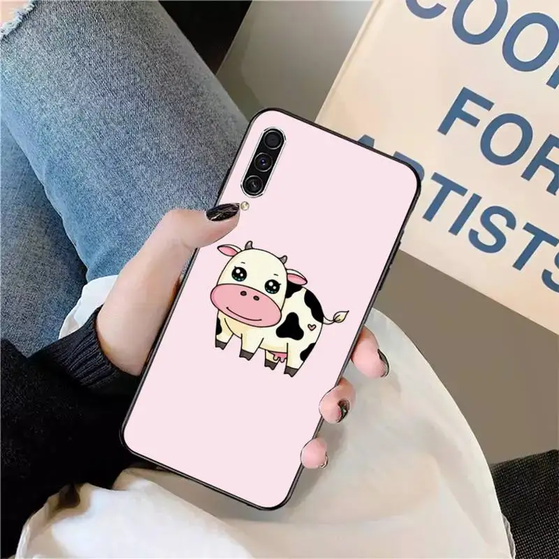 

Lovable cute strawberry cow Phone Case For Samsung galaxy S 9 10 20 A 10 21 30 31 40 50 51 71 s note 20 j 4 2018 plus