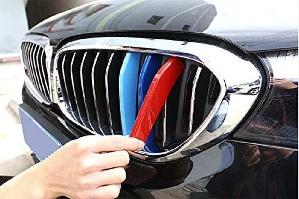 Трехцветная отделка ABS для переднего гриля декоративные спортивные полосы