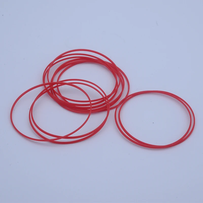 

100pcs Red watch gasket Dia 32mm-40mm Thick 0.5mm High 0.85mm Rubber Seal Waterproof O-Ring fit for Tissot watch case back cover