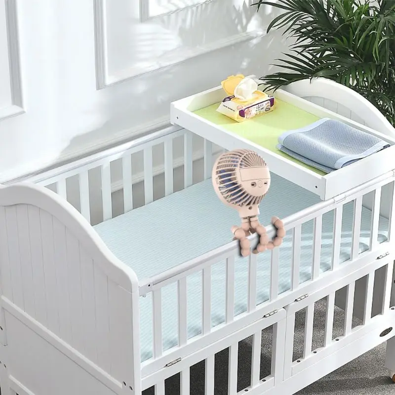 

Mini Portable Hanging Octopus Shape Stand Adjustable Handheld USB Charging Fan Cooler for Baby Stroller Student Use