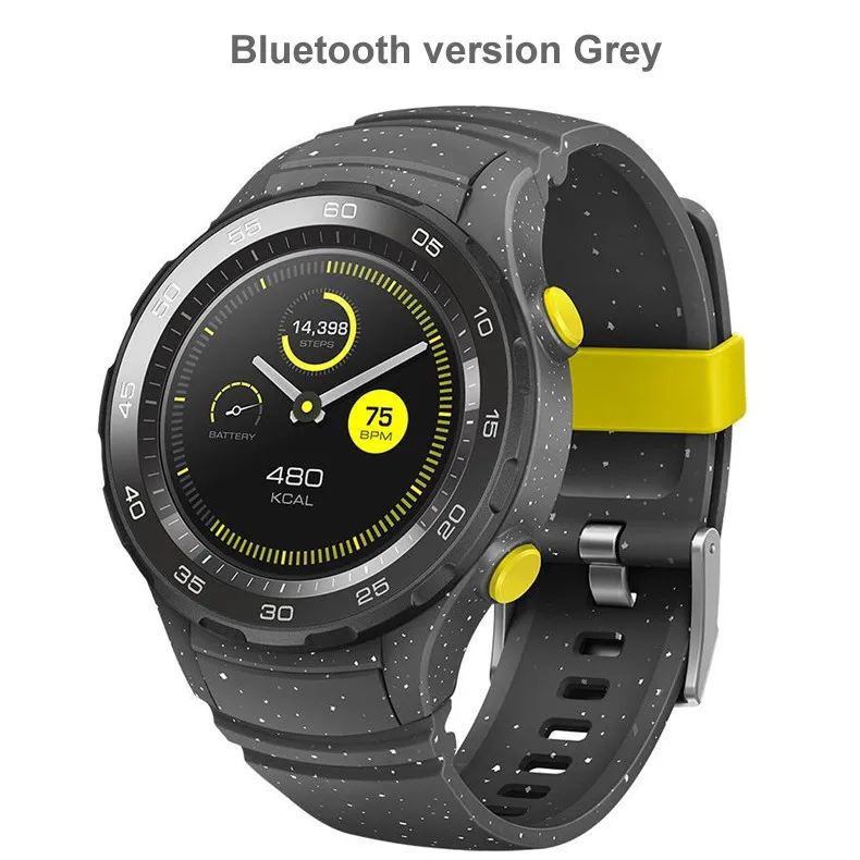 Bluetooth Grey Спортивные Смарт-часы huawei с глобальной прошивкой, 2, трекер сердечного ритма для Android, iOS, IP68, водонепроницаемые, NFC, gps часы - Цвет: Bluetooth Grey