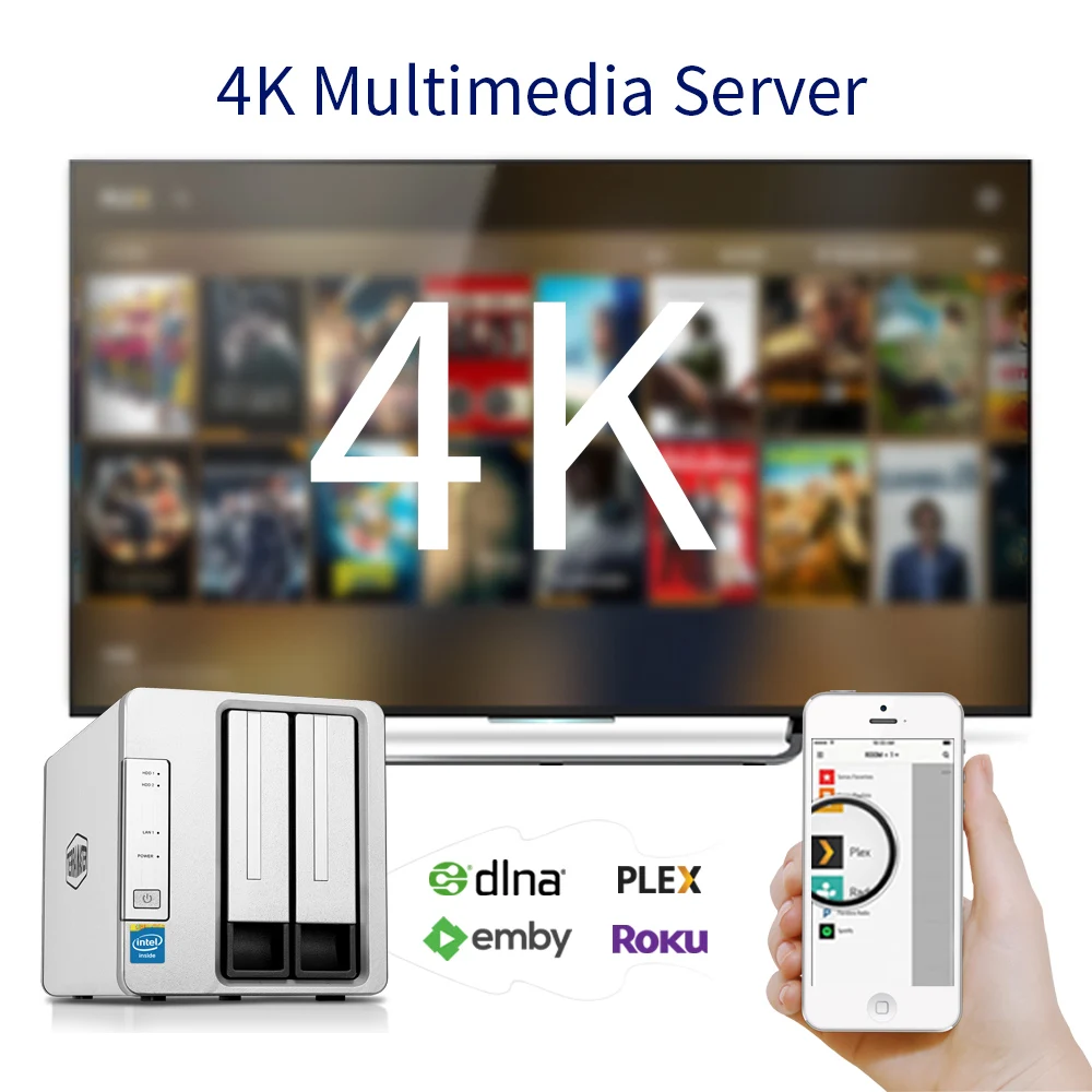 TerraMaster F2 221 NAS 2 Bay Облачное хранилище Intel Dual Core 0 ГГц Plex Media Server Сетевое