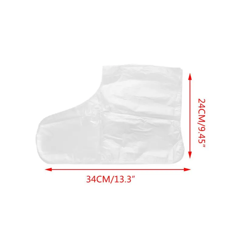 100 шт./упак. одноразовые Пластик покрытия ходунков прозрачная обувь крышка