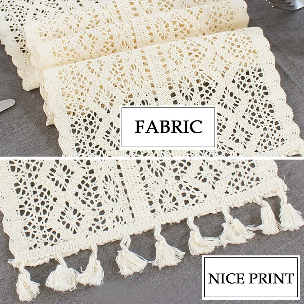 FENGRISE белая кружевная настольная дорожка винтажный Свадебный декор настольное
