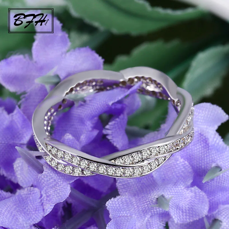 BFH новые модные женские элегантные обручальные кольца для женщин серебряный цвет