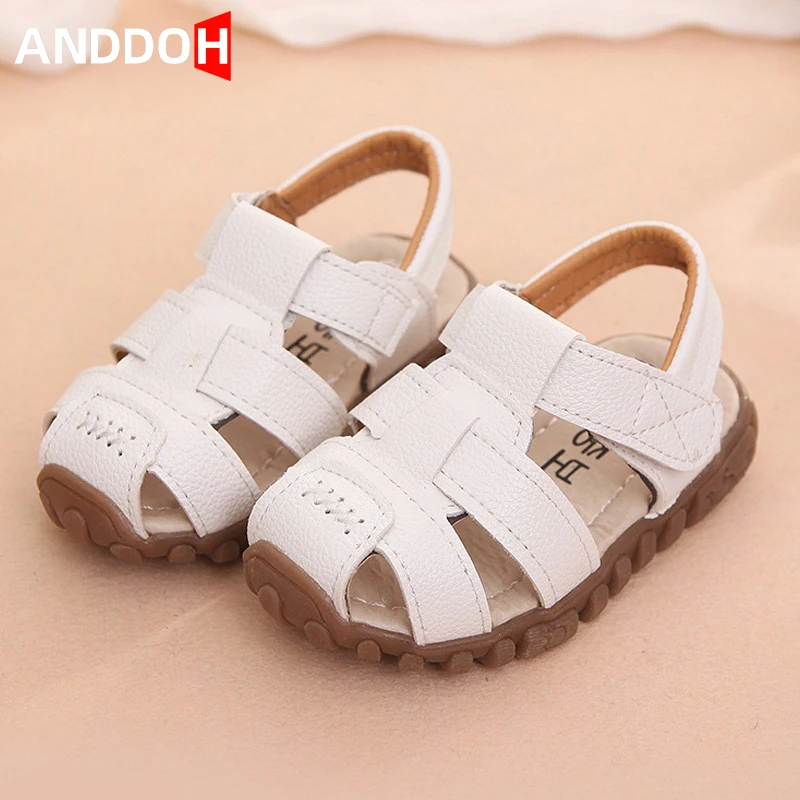

Size 21-30 Children Sandals with Anti-slippery Boys Hook Loop Casual Sandals Girls Baotou Wear-resistant Shoes Baby Toddler Shoe