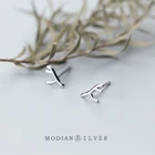Modian минимализм Samll милые с изображением оленьих рогов, серьги со шпилькой, для женщин, для девочек 925 стерлингового серебра ювелирные изделия Brincos, высокое качество, модная новинка
