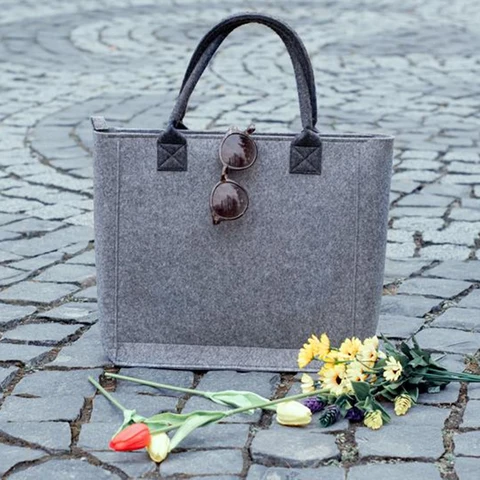 100 шт. тяжелые войлочные сумки-тоуты оптом с пользовательским логотипом, многоразовые сумки для покупок для продуктов