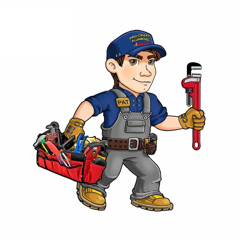 

Emergency Plumber Waterproof Car Stickers Personality Creative Decal Bumper Windows Decoration KK13*12cm