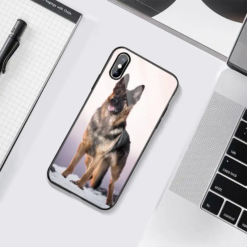 

animal dog Phone Case Tempered glass For iphone 6 6S 7 8 plus X XS XR 11 12 mini PRO MAX
