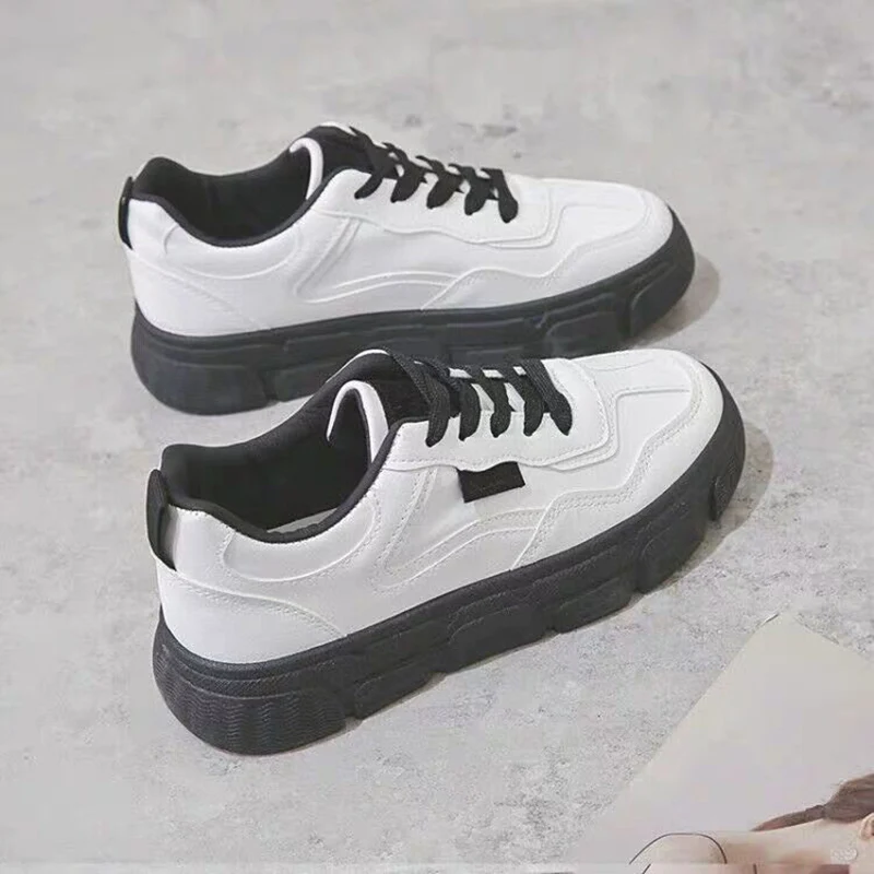 

XZ0028 Ladies simple fashion thick-soled shell-toe white shoes spring trend casual shoes new comfortable casual brand shoes