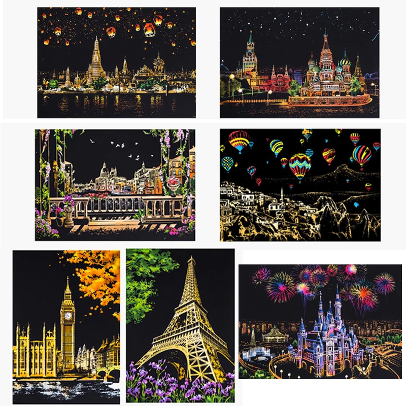 Вишня Западное озеро замок ветряная мельница воздушный шар Красочные Волшебные