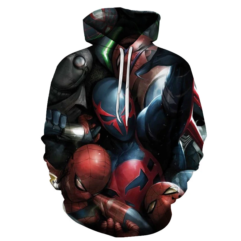Новинка 2019 Горячая Marvel Comics Spiderman 3D толстовки Мужская Осенняя модная забавная