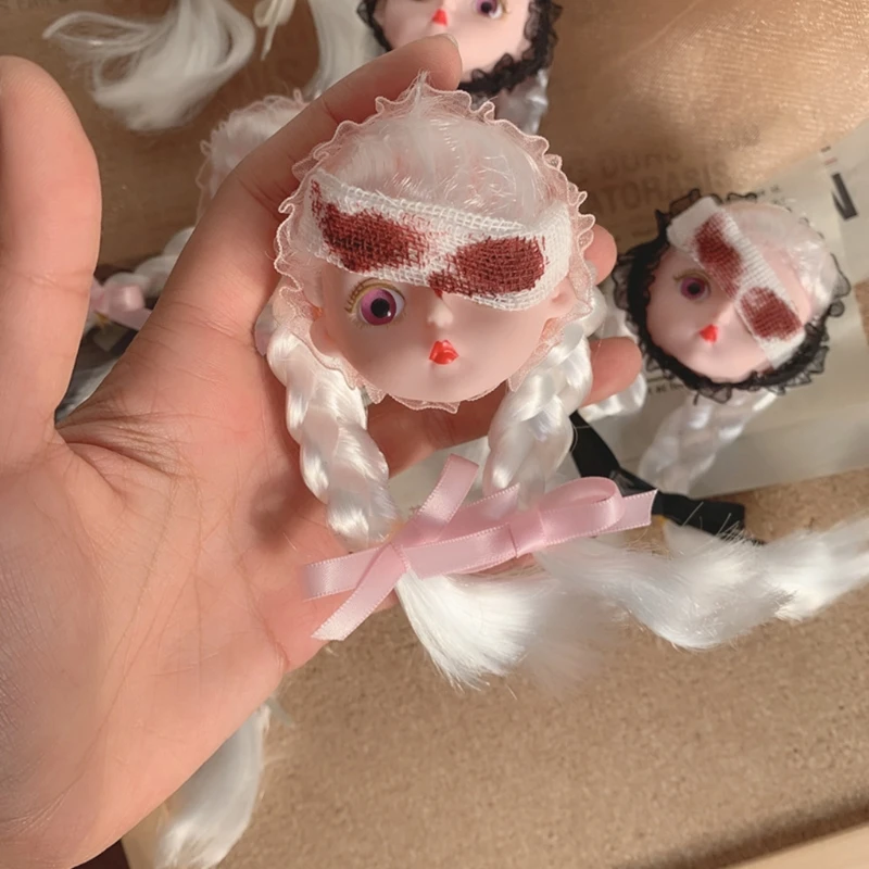 Бандажные броши в виде куклы креативные боковые заколки для волос кружевные на