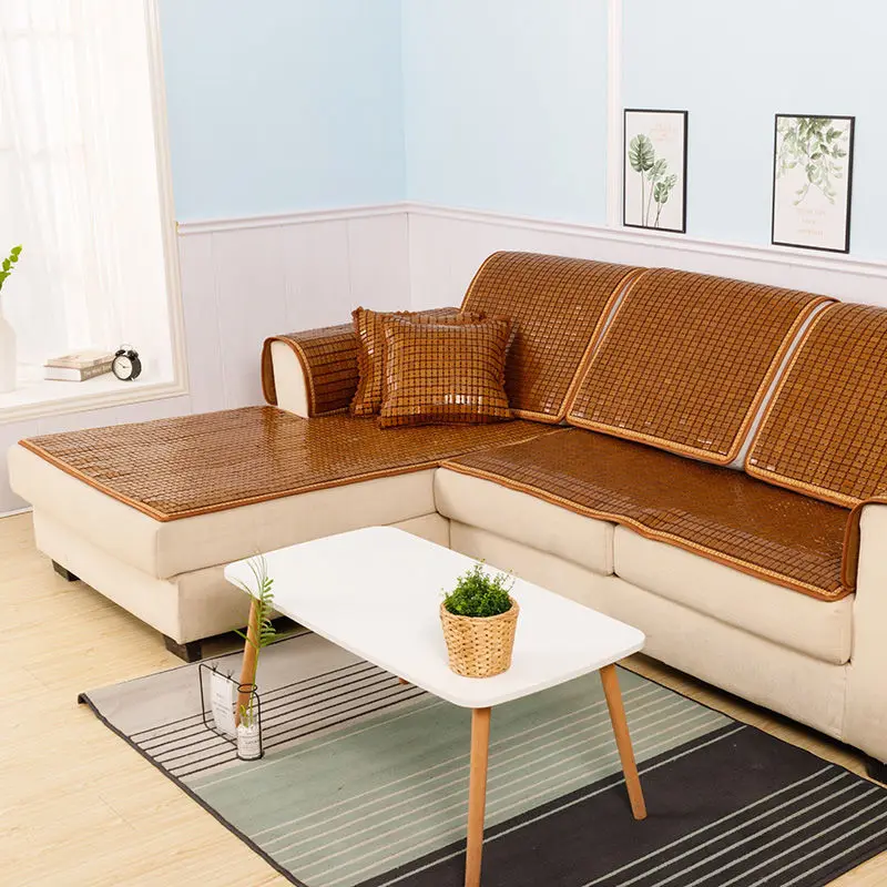 

Summer Sleeping Mat Sofa Pad xia tian kuan Mahjong Mat Anti-slip European Style Sofa Cushion Living Room Summer Sofa Chair Bambo