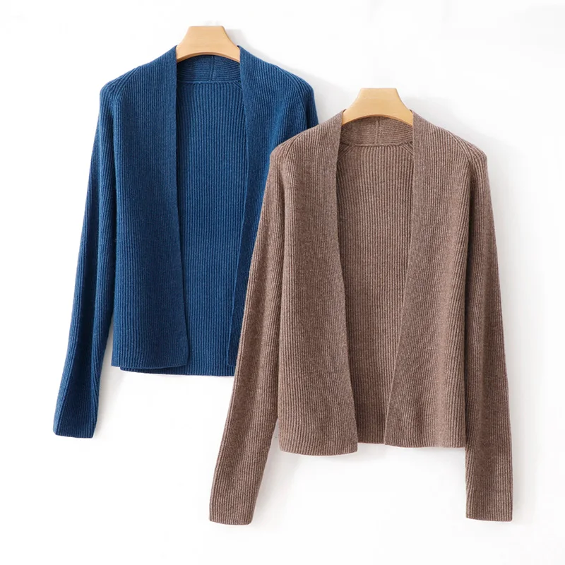 Женские куртки 100% чистый кашемировый свитер вязаные двойные утепленные