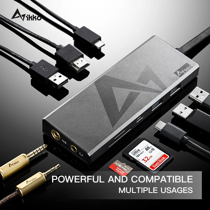 

IKKO ITX01 Docking Station USB C Hub USB 3.2 Adapter 10Gbps 10 in 1 Type C Hub Dock for Macbook Pro Air
