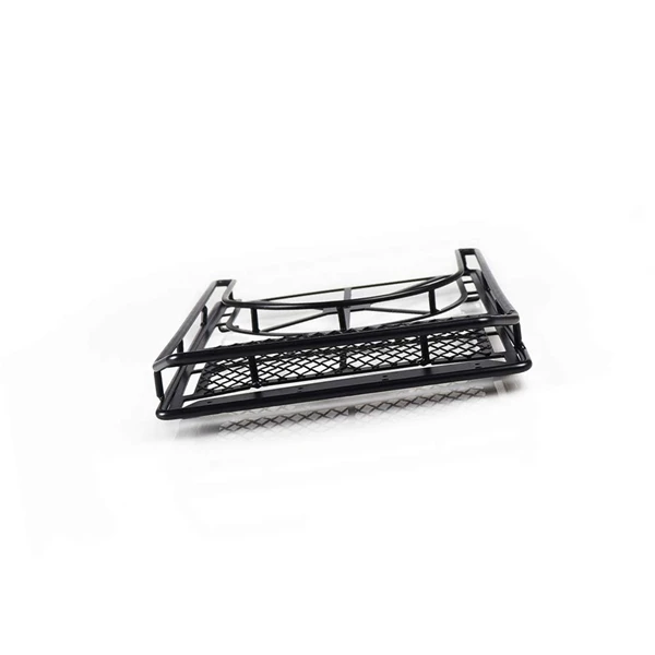 Черный металлический багажник на крышу с 4LED подсветкой для RC 1:10 Rock Crawler SCX10 II 90046