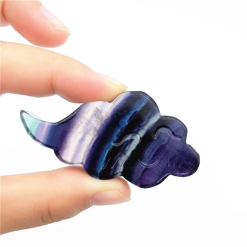 

1 вещь, красивое Природный Радуга флюорит облако резная Фигурка исцеления с украшением в виде кристаллов ладони камень улыбка натуральный ...