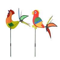 new garden animal pinwheels funny parrot cock shaped windmill lawn decorative wind spinner for outdoor yard garden decorations