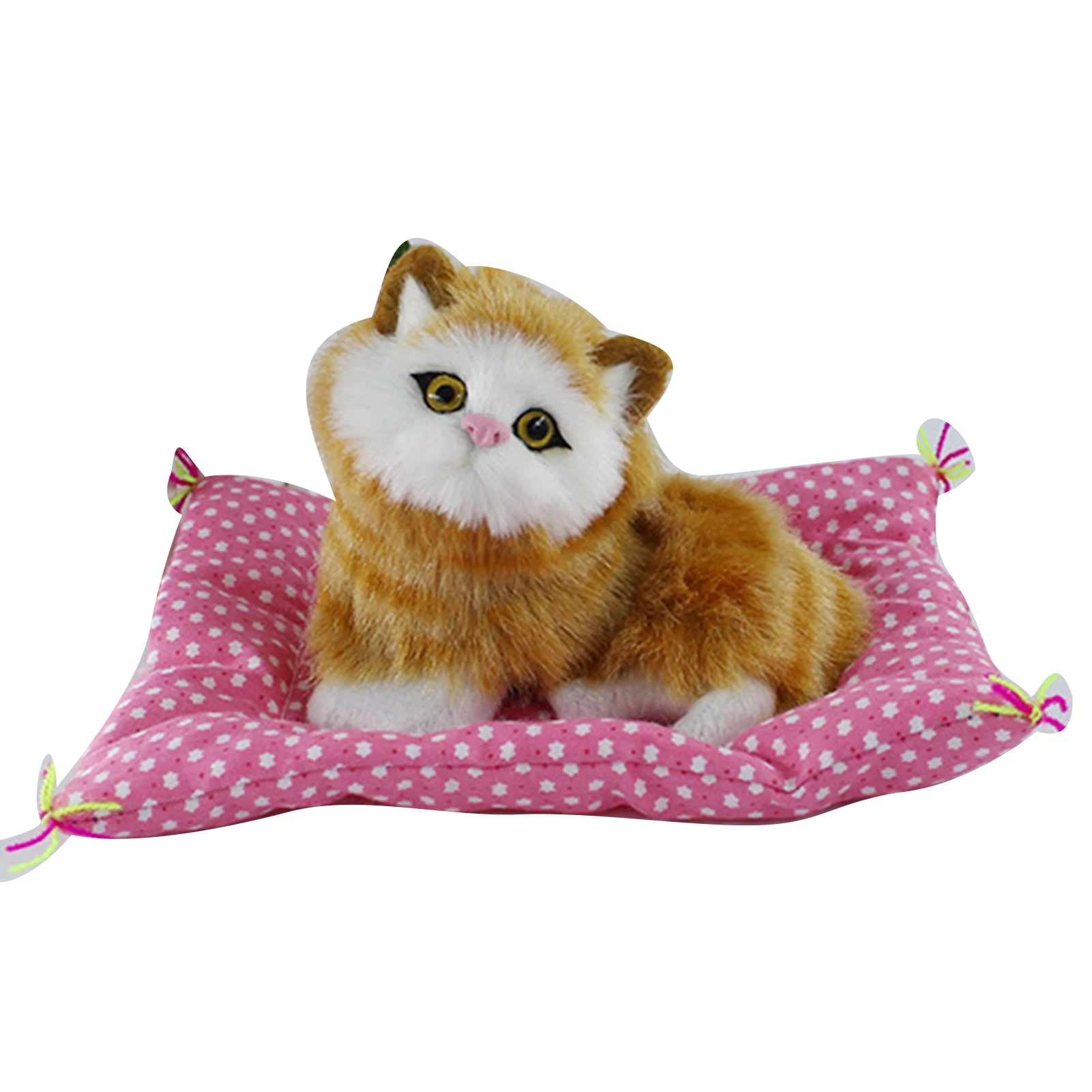 

Simulation Cute Cat Kitten Sound Plush Doll Toy with Sleeping Mat Home Decor Children's Favorite Birthday Christmas Gift