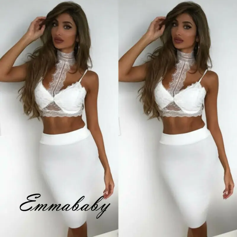 Горячая распродажа женский облегающий комплект из двух предметов укороченный