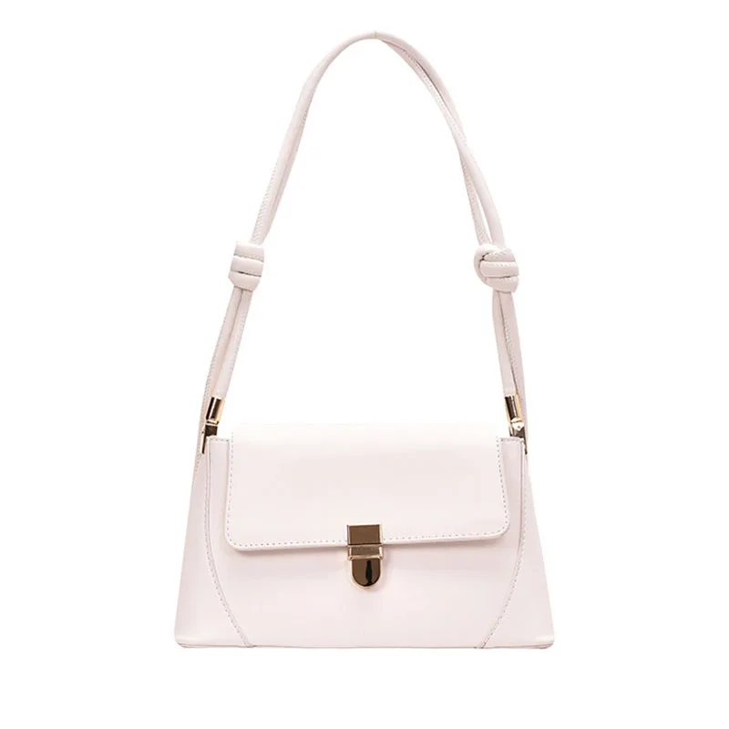 

Fashion Solid Color PU Leather Shoulder Bags For Women 2020 Summer New Luxury Simple Wild Crossbody Handbags Female Armpit Bag