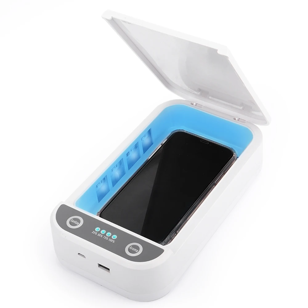 

UV Light Sterlizer Phone Mask Nail Tool Sterilize Machine Sanitizer Sterilizing Cleaner Box USB Lamp Sanitizer Disinfection Case
