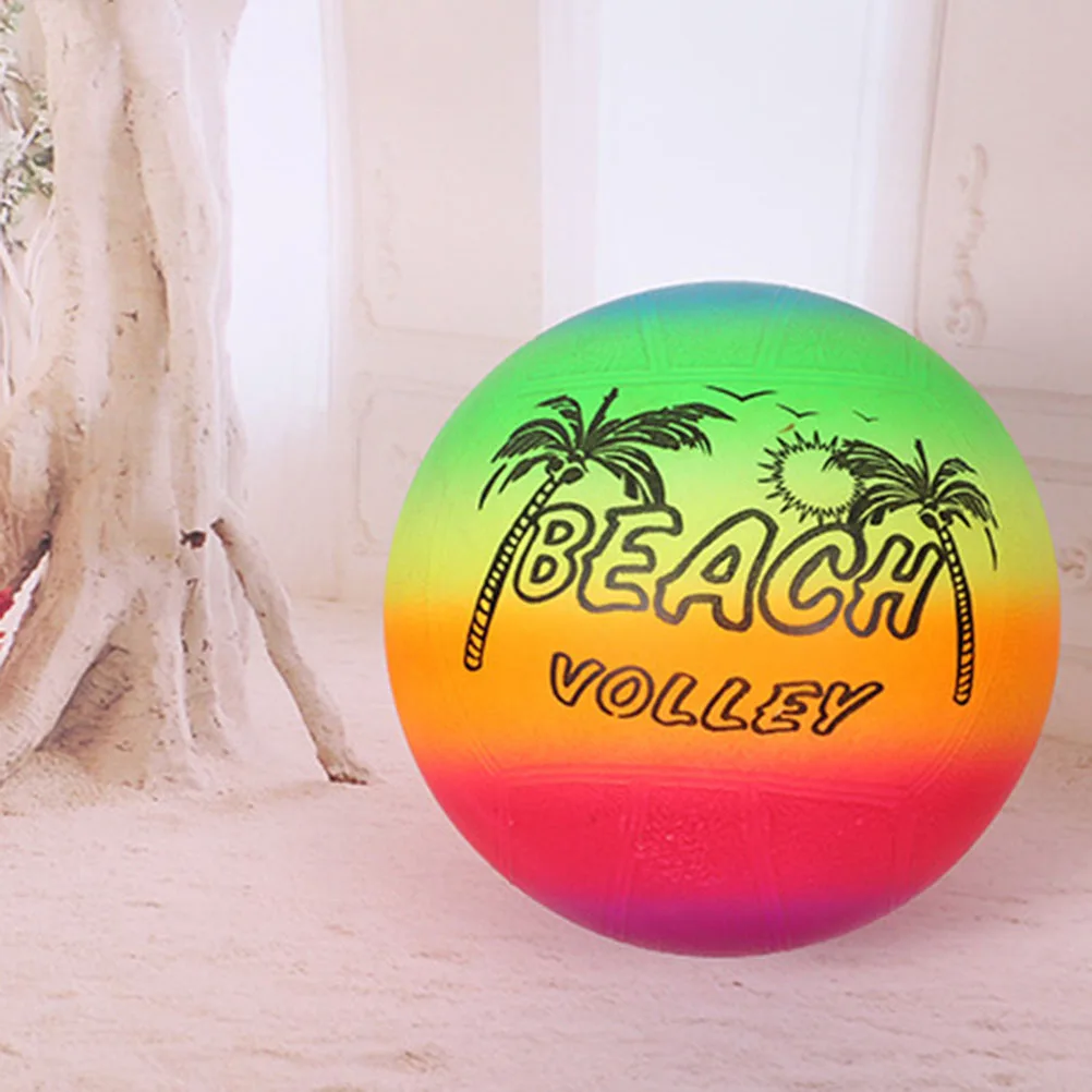 

Random Delivery Rainbow Beach Balls Inflatable Beach Ball For Kids Indoor Outdoor Soft Touch Volleyball For Swimming Pool Garden