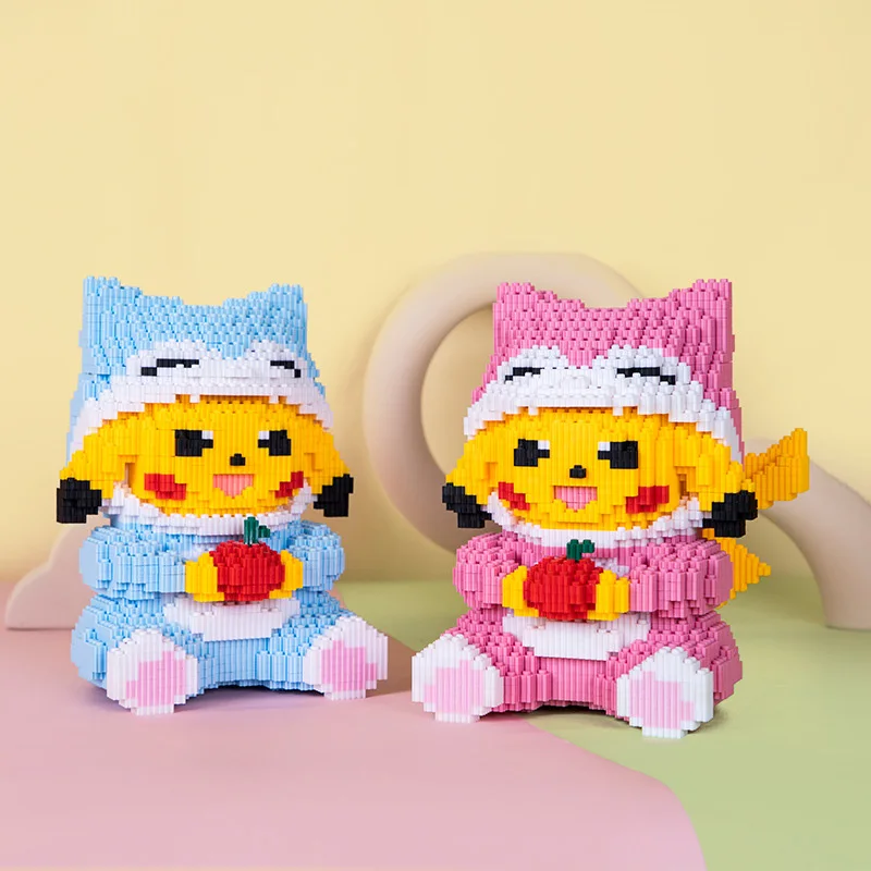 Новинка серия покемонов 2347 шт. розовые синие зеленые фигурки яблока Пикачу