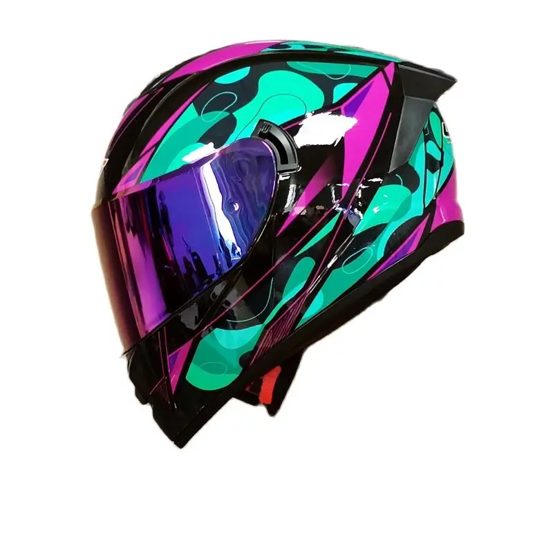 

Safety motorcycle helmet racing full classic collar headgear Casque Casco Capacete