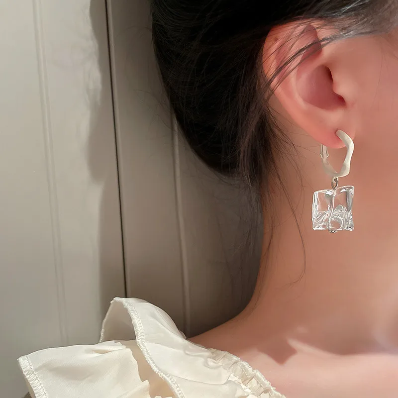 Fashion Transparent Irregular Acrylic Earrings For Women Korean Style Temperament pendientes Jewelry Gift | Украшения и
