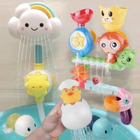 baby bath toys cloud bathtub showers bathing spouts suckers folding faucet children bath toys cute spray shower kids gift