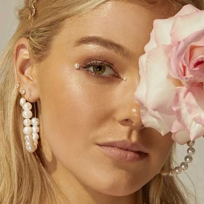 Ручная работа имитация жемчуга обручи серьги Роскошные жемчужные большие