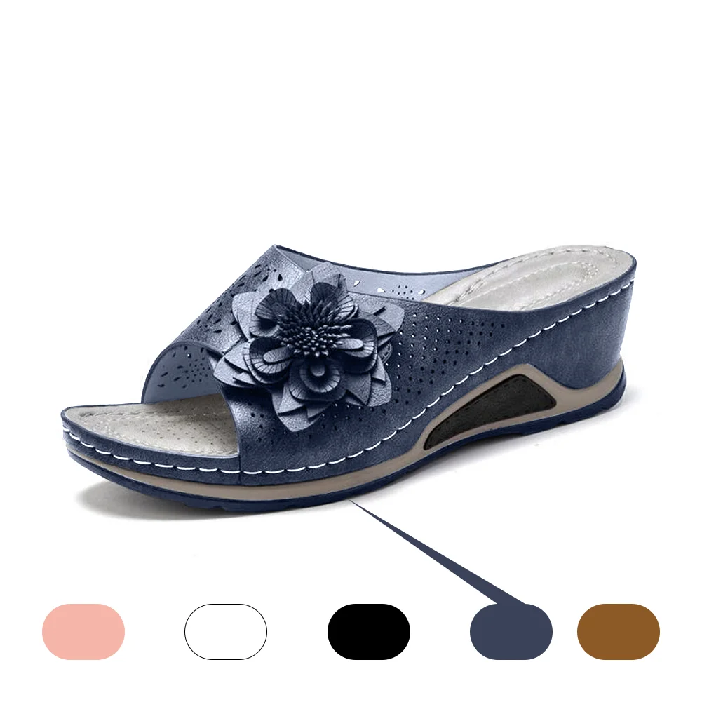 Meijuner New Style Ladies Sandals Hollow Wedges Casual Sandals Flower Beach Shoes Indoor Outdoor Female Slippers