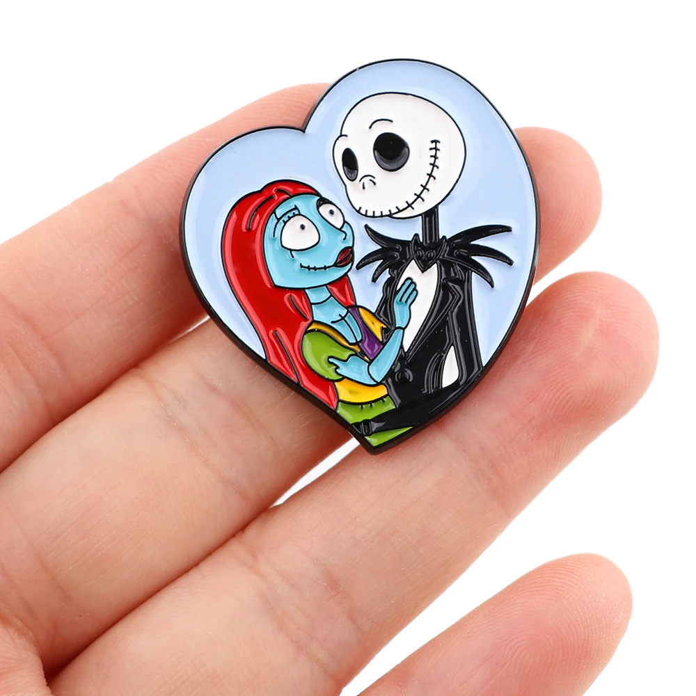 Эмалированная заколка для лацканов Кошмар перед Рождеством Значки шляп
