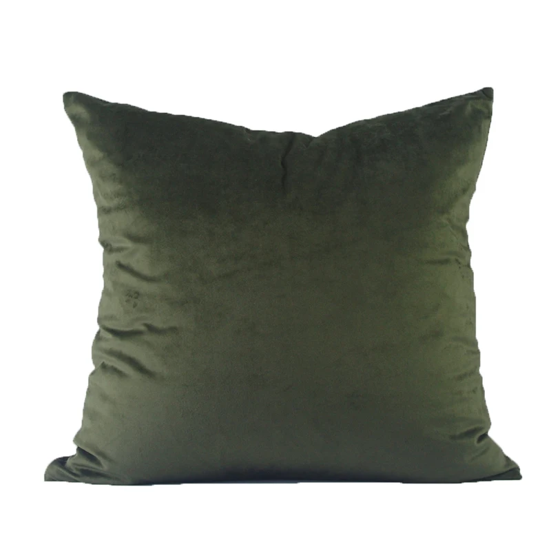 Army Green Essie Home Зеленый Темно-Синий Янтарный Бархатный Чехол для подушки матовое бархатное покрытие для Диванный домашний декор - Цвет: Army Green