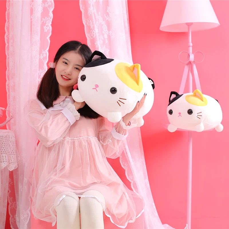 Новый Kawaii милый плюшевый лежащий Кот Игрушка мягкая подушка чучело игрушка кукла