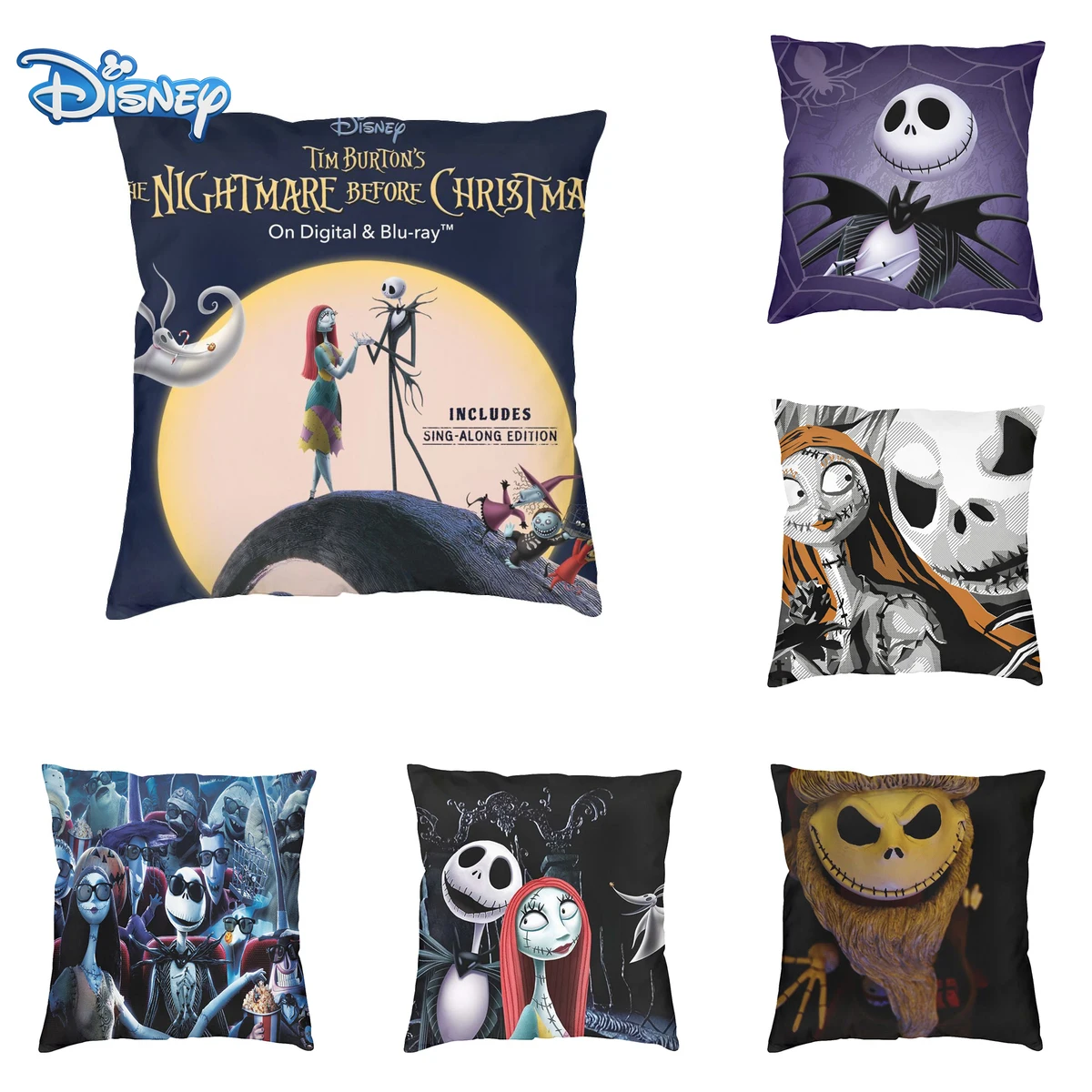 

Disney Cartoon Cushion Cover The Nightmare Before Christmas PillowCase Decorative/Nap Room Sofa Decorative pillows Gift