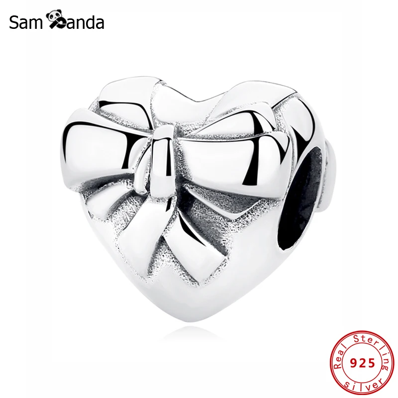 Подвеска для браслета из серебра 925 пробы оригинальные подвески в виде сердца