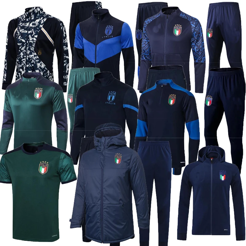 

New 2020 Survetement Jacket Italy Training Suit Hoodies Tracksuits 2021 2122 Men POLO Tracksuit Football Jacket