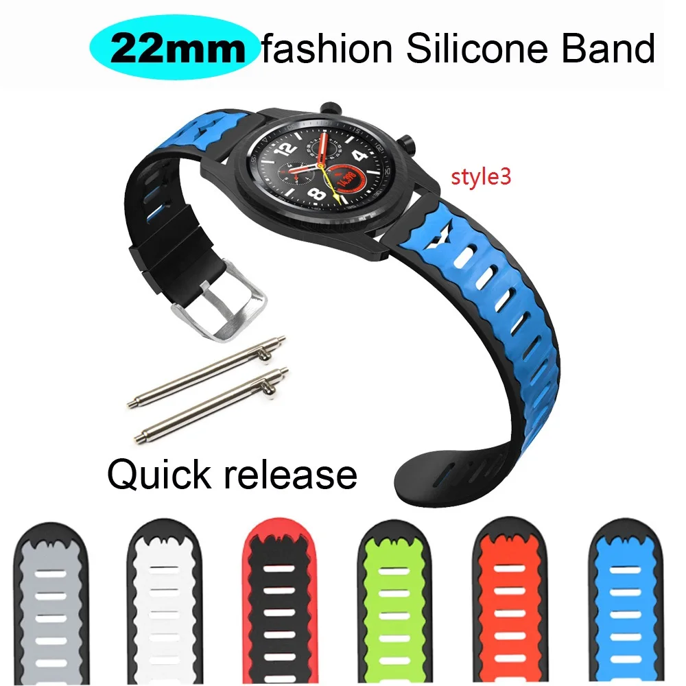 Силиконовый ремешок для часов Huami Amazfit GTR 47 Pace Stratos 2 2s Сменные аксессуары умных
