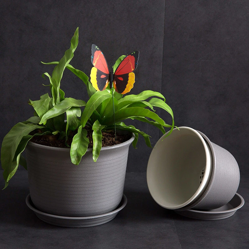 Домашний пластиковый горшок для растений цветочный поднос с ремнем оригинальный