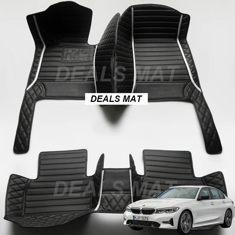 Luxury Leather 3D interior Parts Custom Car Mats With Pockets Floor Carpet Rugs For Bmw f30 e36 e46 e30 e90 2008 accessories