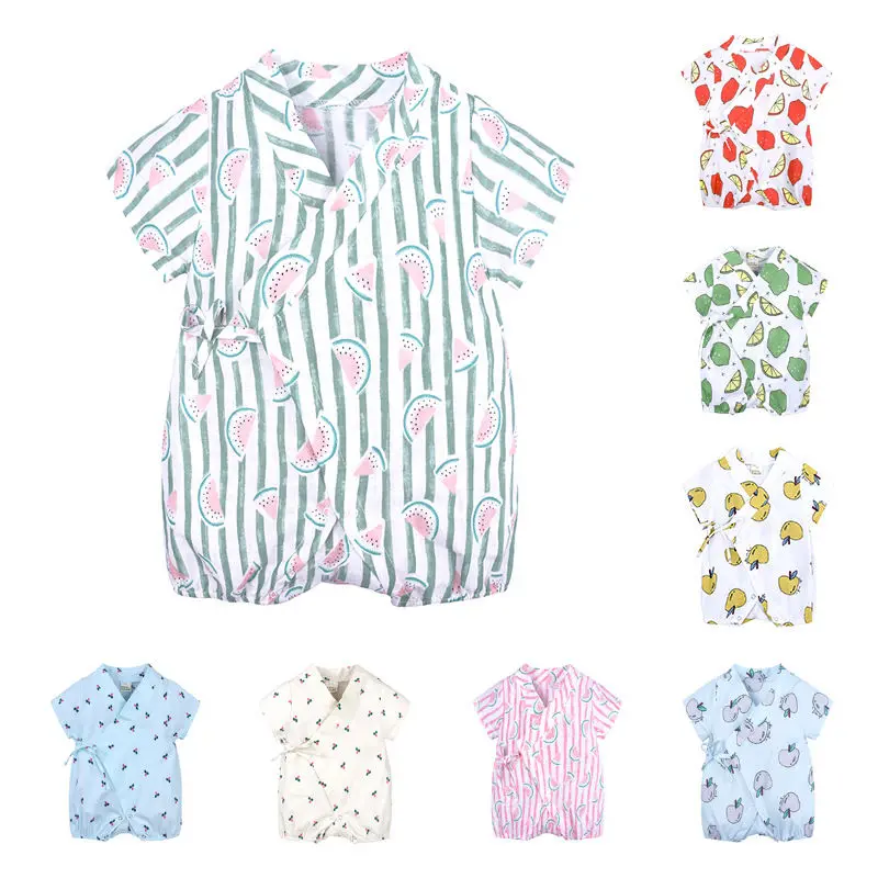 2020 летние детские комбинезоны для новорожденных с фруктовым принтом комбинезон