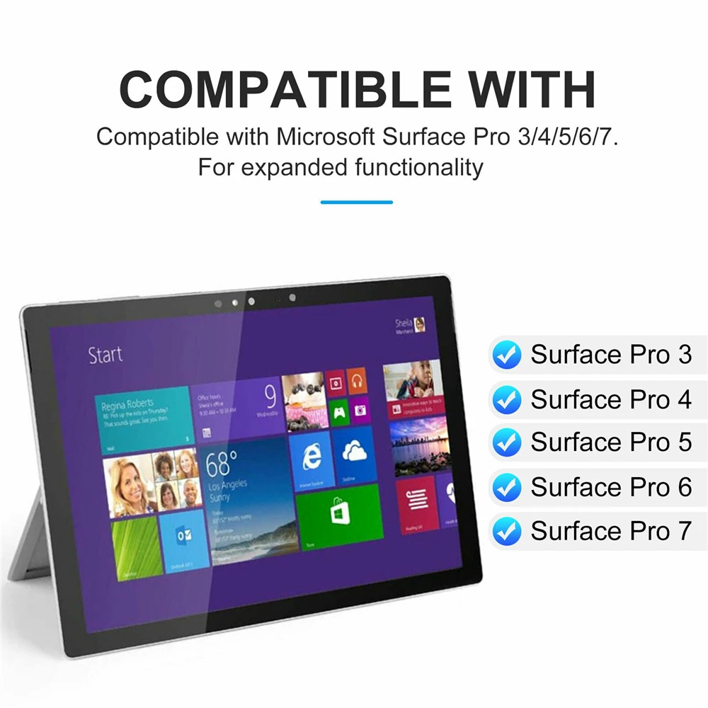 Беспроводная Магнитная клавиатура с RGB-подсветкой для Microsoft Surface Pro 3/4/5/6/7 surface go 1/2/3