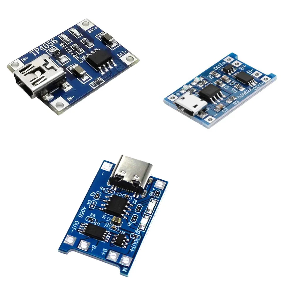 Зарядный Модуль TP4056 с разъемом type-c Micro USB 5 В 1 А 18650 зарядная плата двойной функцией