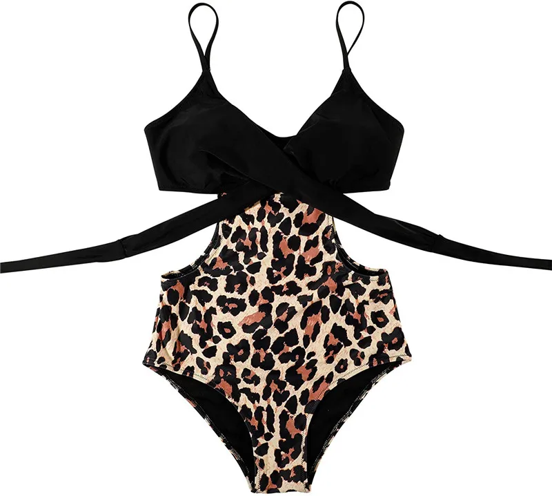 

Women's bikini Bathing Suit One-piece Sling Swimsuit Low Bodysuit Hollowed Waist Triangle Slim Swimwear for Beach and Swimming