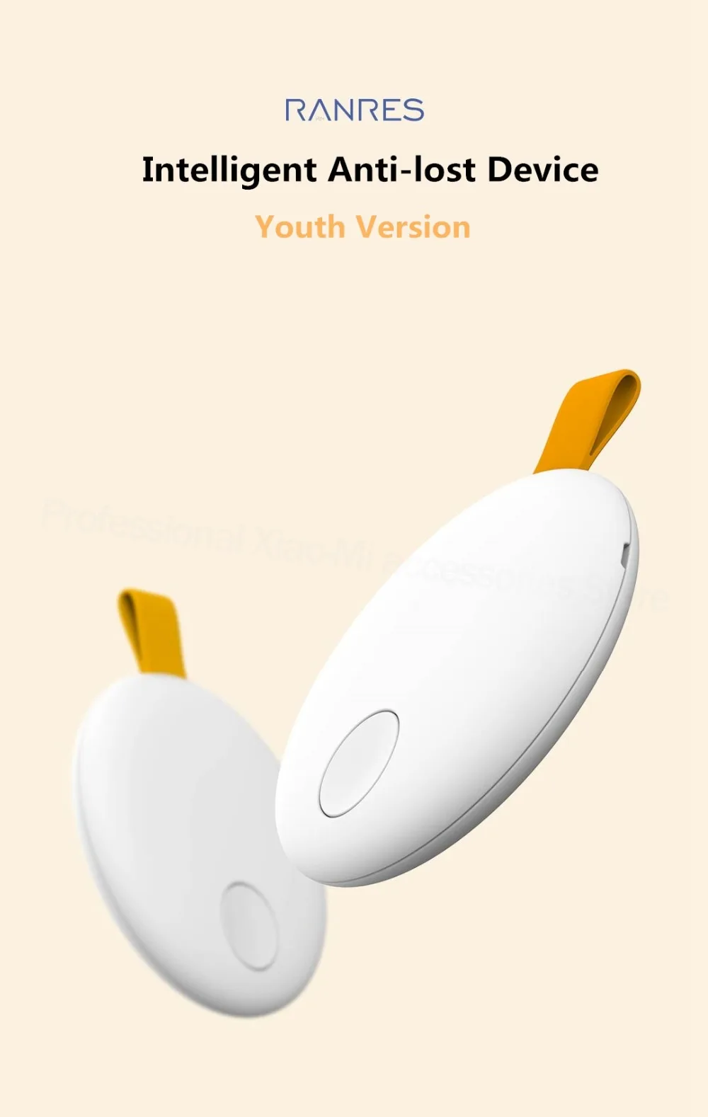 Xiaomi Ranres интеллектуальное устройство с защитой от потери Молодежная версия двусторонний взаимный поиск 15 м дистанционный умный анти-потерянный Определитель местоположения